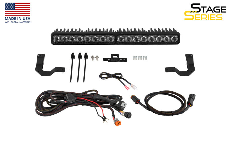Diode Dynamics DD8059 Stage Series 30-Inch Sport LED Light Bar Kit for 2024-2026 Toyota Tacoma TRD Pro Grille, Yellow 3000K