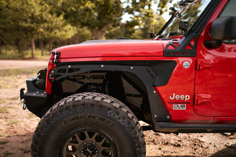 DV8 Offroad INFEND-03FB Front Inner Fenders for 2018+ Jeep Wrangler JL/JLU and Gladiator JT, Black
