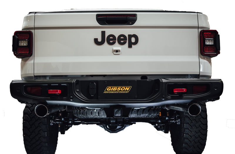 Gibson 617410 Cat-Back Dual Split Exhaust System for 2020-2022 Jeep Gladiator 3.6L, Stainless Steel