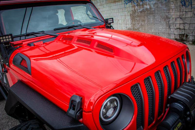 DV8 Offroad HDMBJL-01 Heat Dispersion Hood for 2018-2025 Jeep Wrangler JL and Gladiator JT