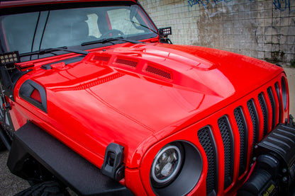 DV8 Offroad HDMBJL-01 Heat Dispersion Hood for 2018-2025 Jeep Wrangler JL and Gladiator JT