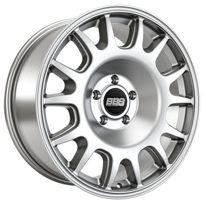 BBS TS-R 20x9-Inch Wheel, 5x120 Bolt Pattern, 72.56mm Hub Bore, ET30, Satin Silver