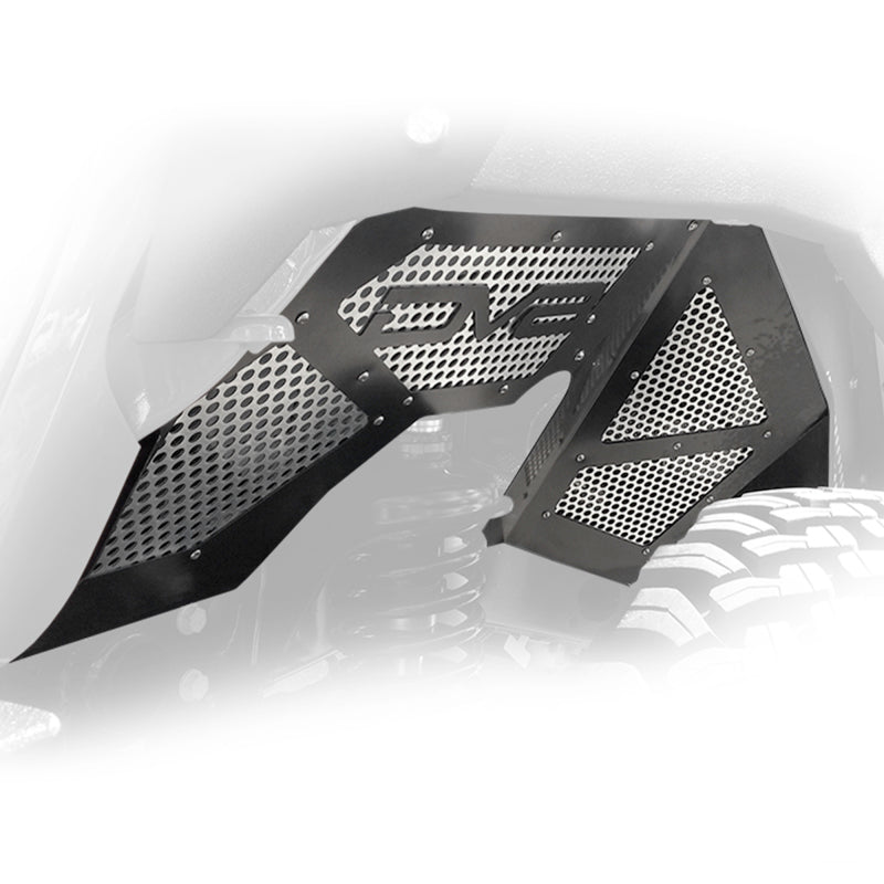 DV8 Offroad INFEND-03FB Front Inner Fenders for 2018+ Jeep Wrangler JL/JLU and Gladiator JT, Black