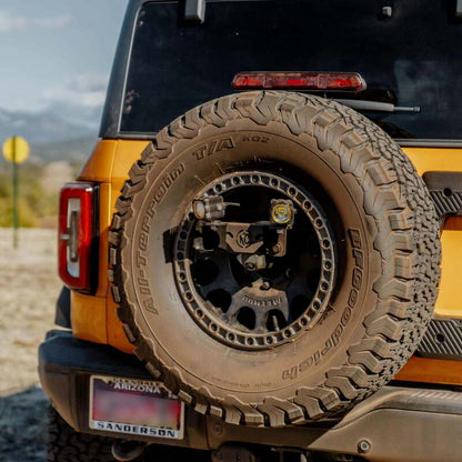 KC HiLiTES 7478 Spare Tire Carrier Light Mount for 2018+ Jeep Wrangler JL and 2021+ Ford Bronco Raptor