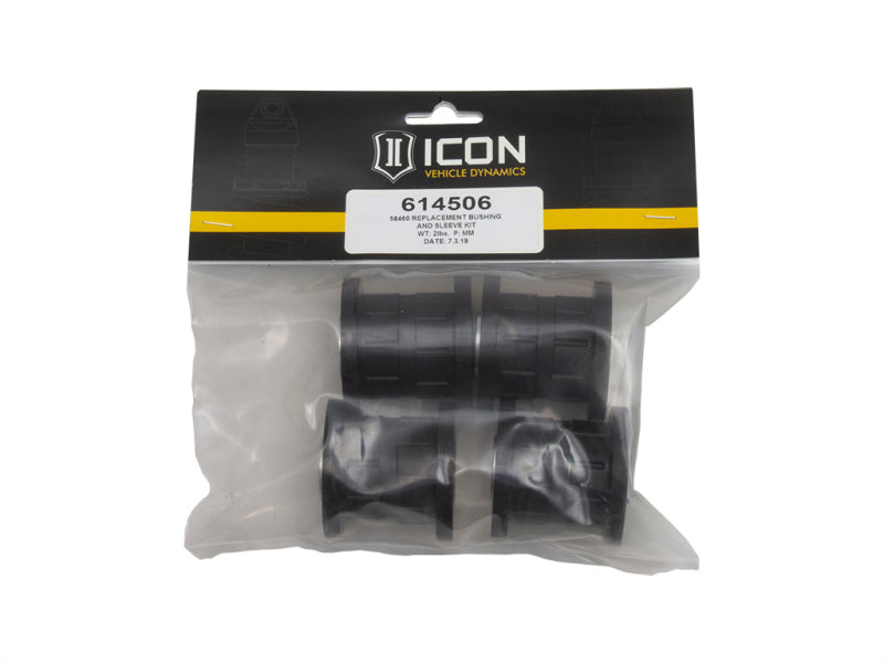 ICON 614506 Replacement Bushing and Sleeve Kit for 58460 and 58460DJ Upper Control Arms