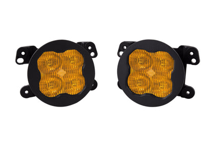 Diode Dynamics SS3 Max Type M Fog Light Bracket Kit ABL Yellow SAE Fog DD7050 for Dodge and Chrysler