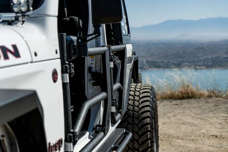 Body Armor 4x4 JL-6154 Front Tube Doors for 2018-2025 Jeep Wrangler JL and Gladiator JT, Pair