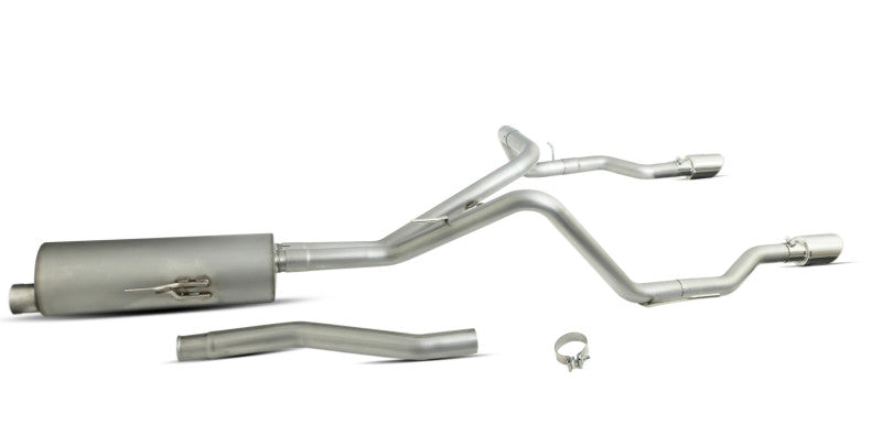 Gibson 617410 Cat-Back Dual Split Exhaust System for 2020-2022 Jeep Gladiator 3.6L, Stainless Steel