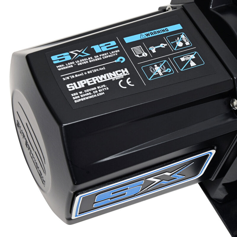 Superwinch SX12SR 12,000 lb 12-Volt Synthetic Rope Winch, Part 1712204