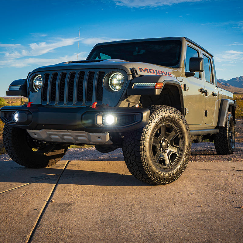Nacho Offroad Technology V3JW1KWSO Jeep JL/JT Quatro SAE White Plug and Play Fog Light Kit