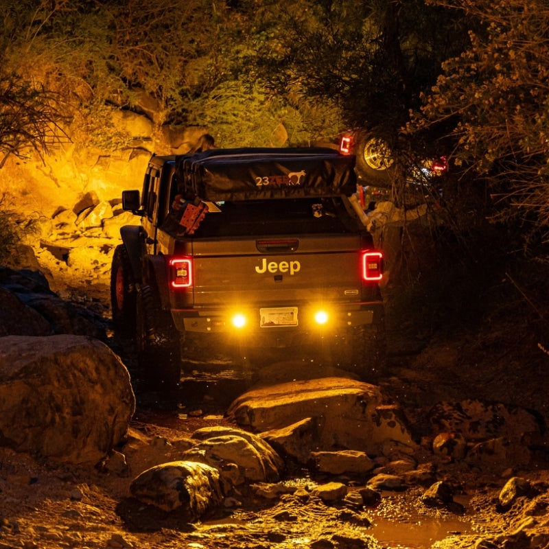 Nacho Offroad Technology V3FM2 Universal Flush Mount Reverse Kit with Amber Quatro Flood Lights
