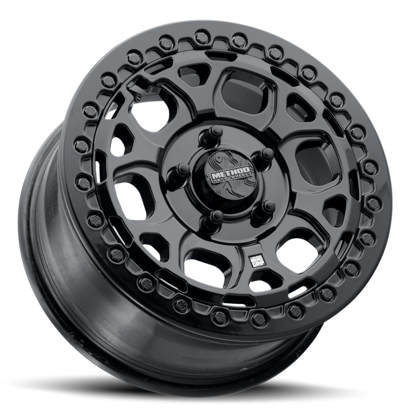 Method Wheels MR416 Beadlock 15x7 Wheel, 6x5.5 Bolt Pattern, +74 Offset, Gloss Black