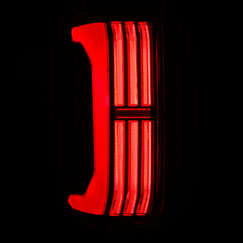 AlphaRex 24-25 Toyota Tacoma NOVA-Series LED Prismatic Tail Lights - Black Red