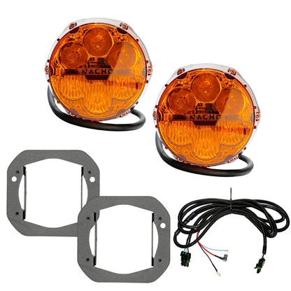 Nacho Offroad Technology V3JW1KASM Jeep JL/JT SAE Combo Amber Plug-and-Play Fog Light Kit