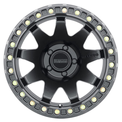 Method Wheels MR108 17x9 Beadlock Wheel, Matte Black, -44mm Offset, 5x5 Bolt Pattern