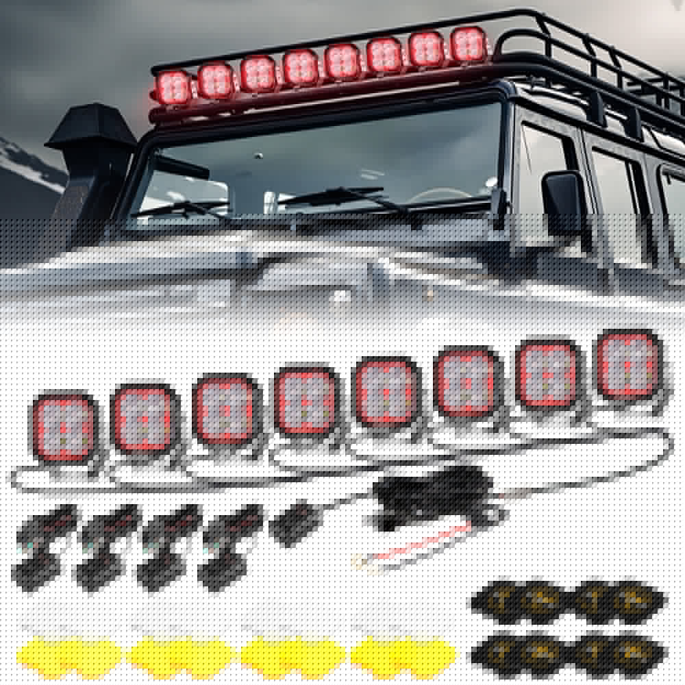 Color Play Series 3 Inch 116W RGB LED Pod Lights Spot Off Road Lights With 8 Backlight Options