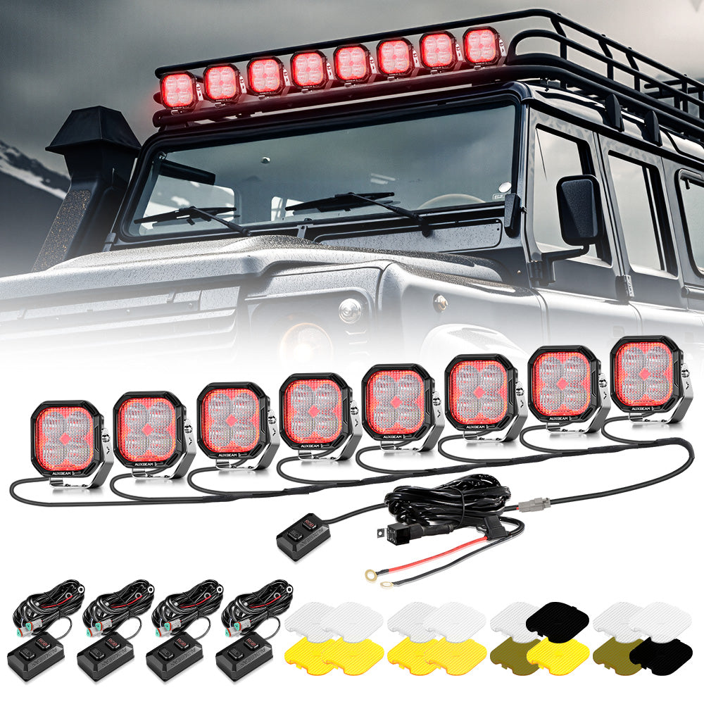 Color Play Series 3 Inch 116W RGB LED Pod Lights Off Road Lights With 8 Backlight Options