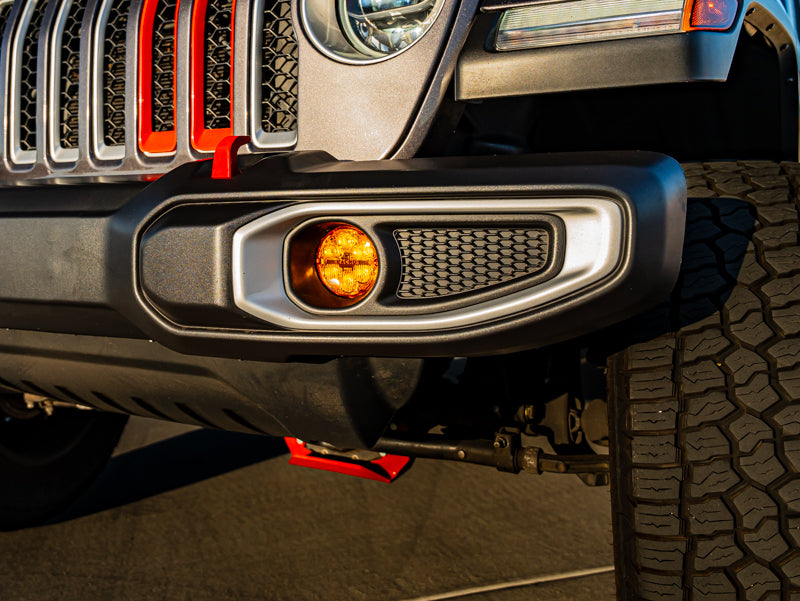 Nacho Offroad Technology V3JW1KASM Jeep JL/JT SAE Combo Amber Plug-and-Play Fog Light Kit
