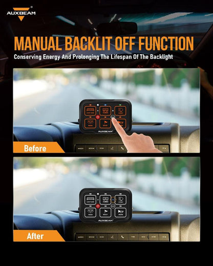 AR Series 6 Gang (AR-600) RGB Switch Panel with APP, Toggle/ Momentary/ Pulsed Mode Supported (One-Side Output))