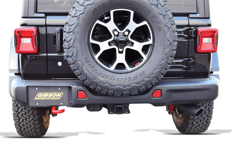 Gibson 617308-B Black Elite Cat-Back Single Exhaust for 2018-2022 Jeep Wrangler JL Rubicon 3.6L