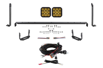 Diode Dynamics DD7541 SS5 Stealth Grille LED 2-Pod Kit for 2014-2024 Toyota 4Runner, Yellow Pro Driving