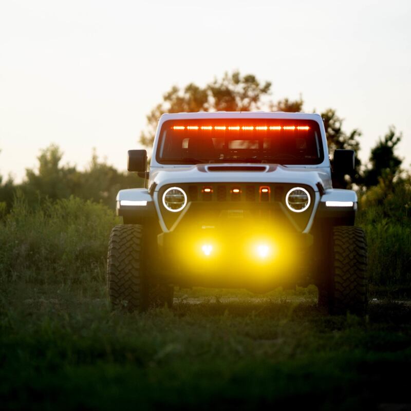 KC HiLiTES FLEX ERA 3 Dual-Mode SAE Fog Lights 97147 – 2-Light Kit for Jeep Aftermarket Bumpers