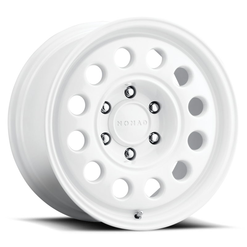 Nomad N501 Convoy Forged Wheel, 17x8.5 Inch, 5x127 Bolt Pattern, +25mm Offset, 78.1mm Bore, Salt White