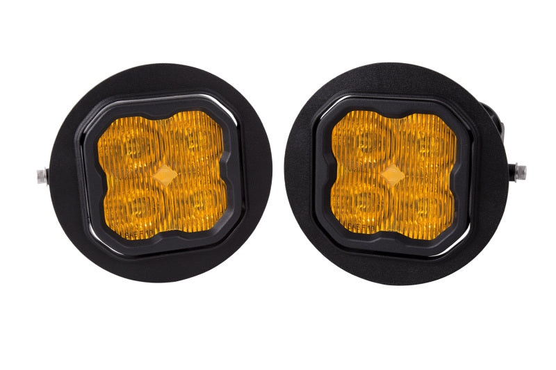 Diode Dynamics SS3 Max Type FT Fog Light Bracket Kit with Amber Backlight, Yellow SAE Fog, DD7026