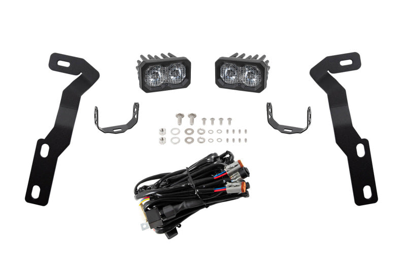 Diode Dynamics DD6376 Stage Series 2-Inch LED Ditch Light Kit for 2016-2023 Toyota Tacoma, Sport White Combo