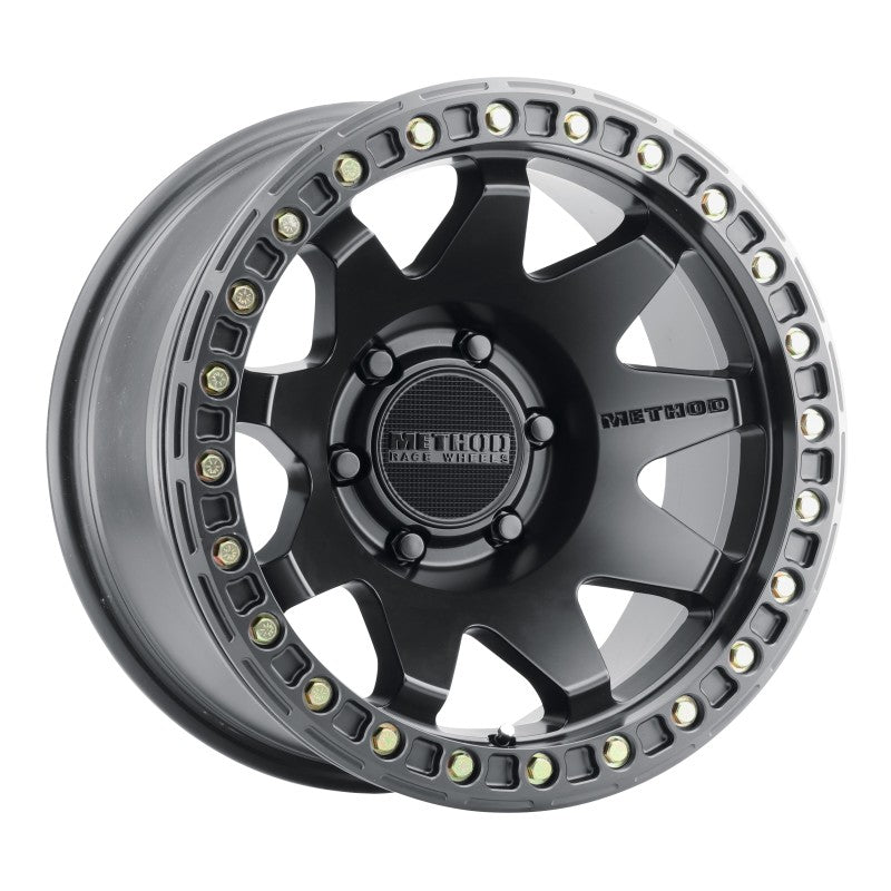 Method Wheels MR108 17x9 Matte Black Beadlock Wheel, -44mm Offset, 6x5.5 Bolt Pattern