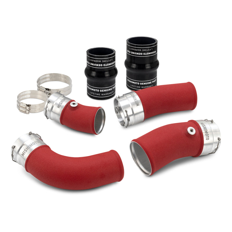 Mishimoto MMICP-TAC-24RD Performance Intercooler Charge Pipe Kit for 2024+ Toyota Tacoma, Land Cruiser, and 4Runner - Wrinkle Red
