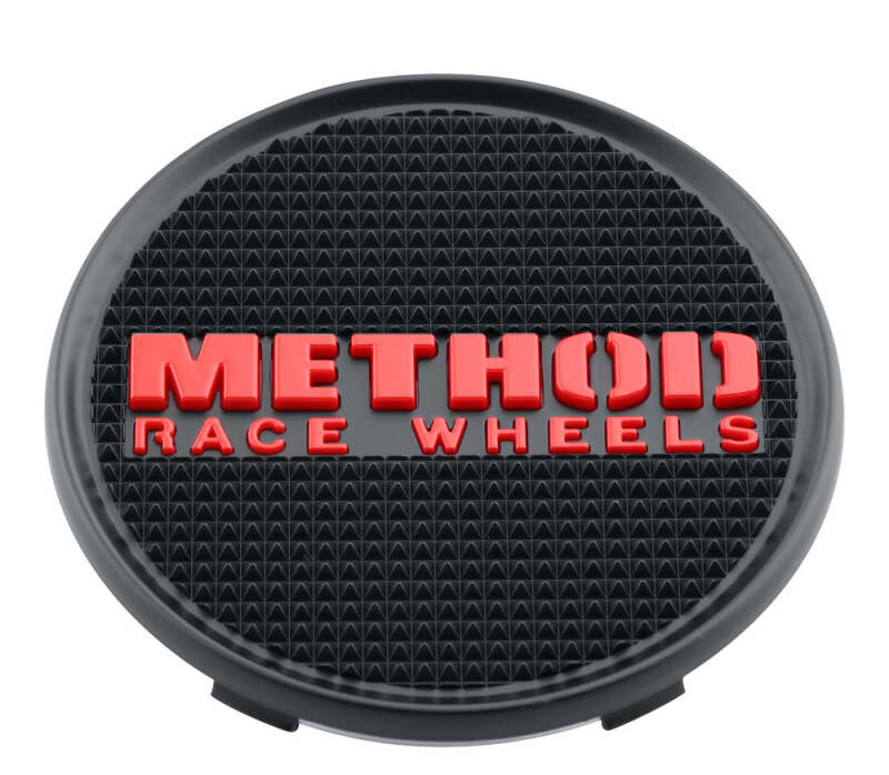 Method Wheels Cap T080 Snap-In Center Cap with Red Logo, 107mm, Part Number CP-T078K107-R