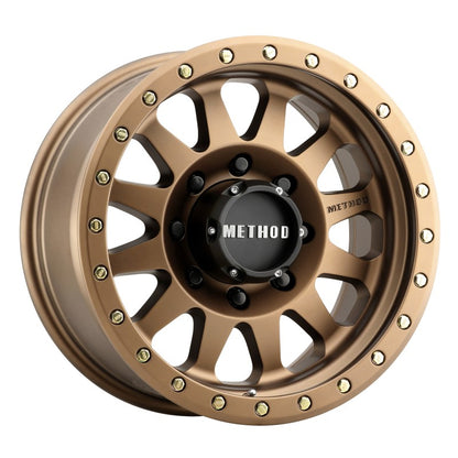 Method Wheels MR304 Double Standard 17-Inch Bronze Wheel, 8.5-Inch Wide, 0mm Offset, 8x6.5 Bolt Pattern