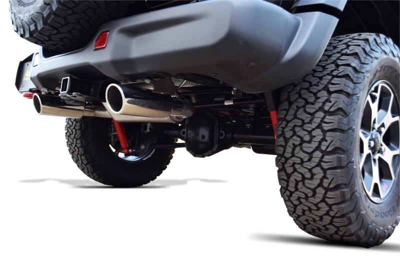Gibson 617307 Cat-Back Dual Split Exhaust System for 2018-2022 Jeep Wrangler JL 3.6L, Stainless Steel