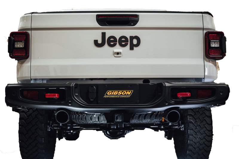Gibson 617410B Black Elite Cat-Back Dual Split Exhaust for 2020-2022 Jeep Gladiator 3.6L