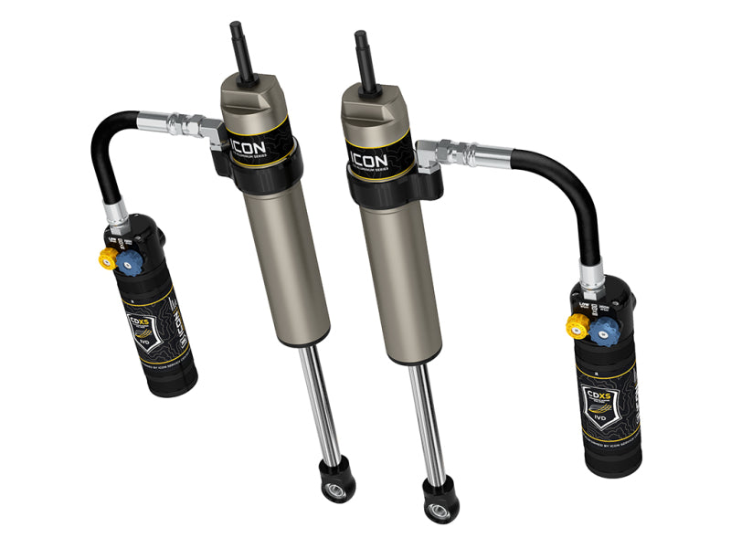 ICON 57805XP 2.5 Aluminum Series Rear Remote Reservoir Shocks with CDXS for 2010–2014 Toyota Tacoma