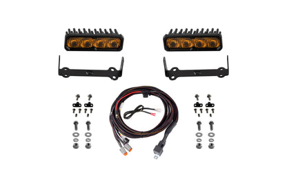 Diode Dynamics DD8857 SS6 Sport LED Light Bar Kit for 2014–2024 Toyota 4Runner, Yellow Fog 3000K