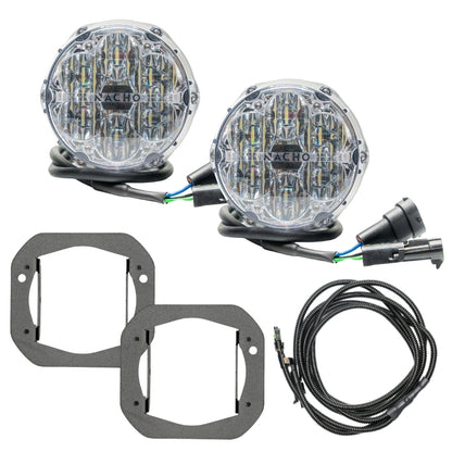 Nacho Offroad Technology V3JW1KWSO Jeep JL/JT Quatro SAE White Plug and Play Fog Light Kit