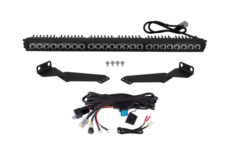 Diode Dynamics SS30 Pro LED Light Bar Kit for 2016-2023 Toyota Tacoma, White Driving Beam, Amber Backlight, Part DD8676