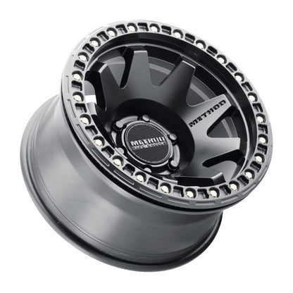Method Wheels MR108 17x9 Matte Black Beadlock Wheel, -44mm Offset, 6x5.5 Bolt Pattern