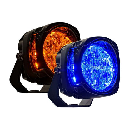 Nacho Offroad Technology Quatro Chase Light Set PM455AB Amber/Blue Pair