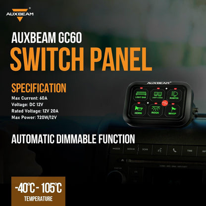 6/8 Gang LED Switch Panel, Off Road Light Controller