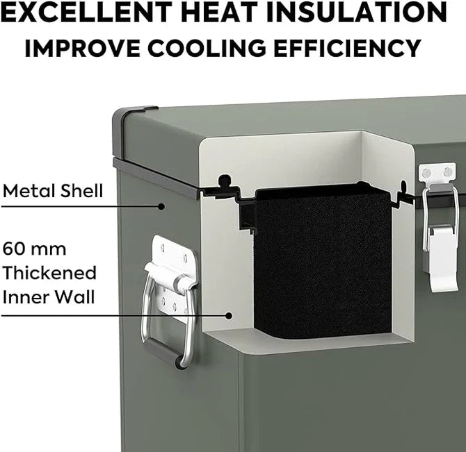 ICECO VL60 Dual Zone Metal Freezer with Cover 60LT