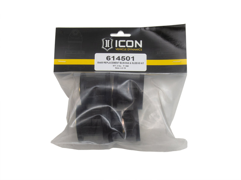 ICON 614501 Replacement Bushing and Sleeve Kit for 58400 Tubular Front Upper Control Arms