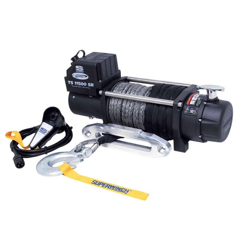 Superwinch Tiger Shark 11500 Winch with Synthetic Rope, 12V DC, Part Number 1511201