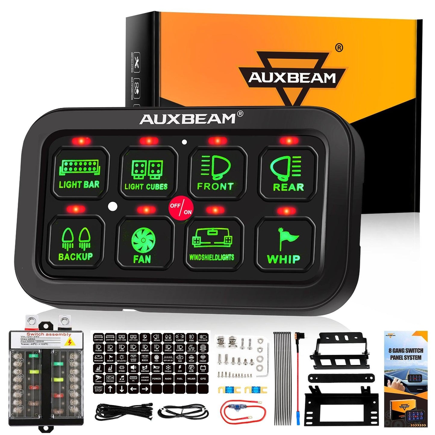 6/8 Gang LED Switch Panel, Off Road Light Controller
