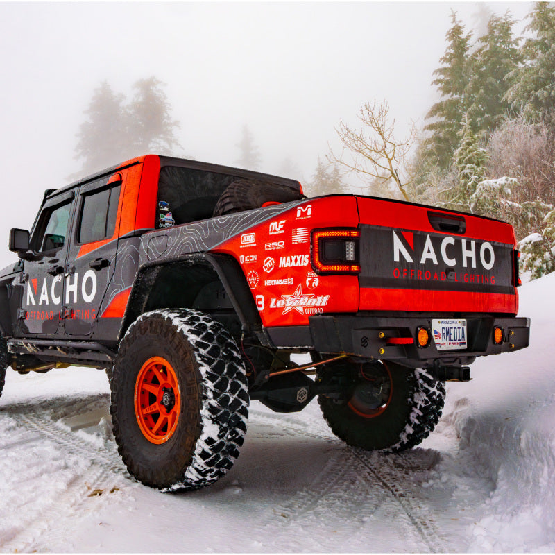 Nacho Offroad Technology Universal Reverse Mount Kit with White Quatro Flood Lights V3FM1