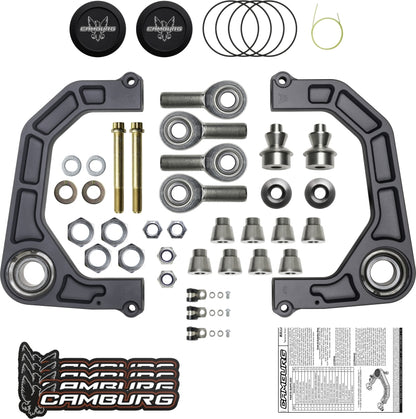 Camburg CAM-310184-GRY KINETIK V2 Billet Uniball Upper Control Arms for Toyota Tacoma, 4Runner and FJ Cruiser