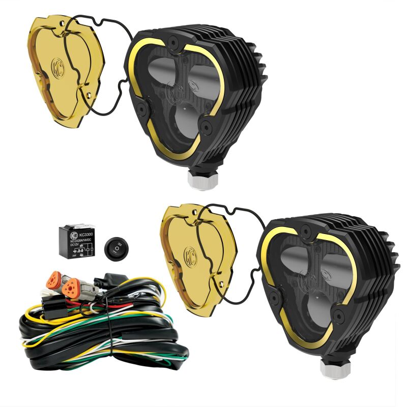 KC HiLiTES FLEX ERA 3 Dual Mode SAE Fog Lights 2-Light Master Kit, Part 284