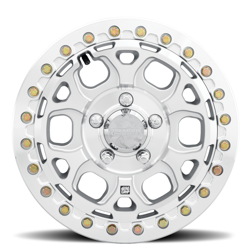 Method Wheels MR416 Beadlock 15x7 Wheel, 6x5.5 Bolt Pattern, +74 Offset, Machined Clear Coat